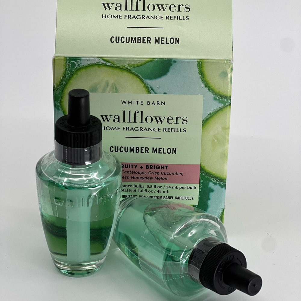 White Barn Wallflowers Cucumber Melon Fragrance Refill - Green and Pink